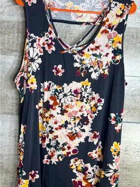 24/7 Maurices Floral Sleeveless Top Navy